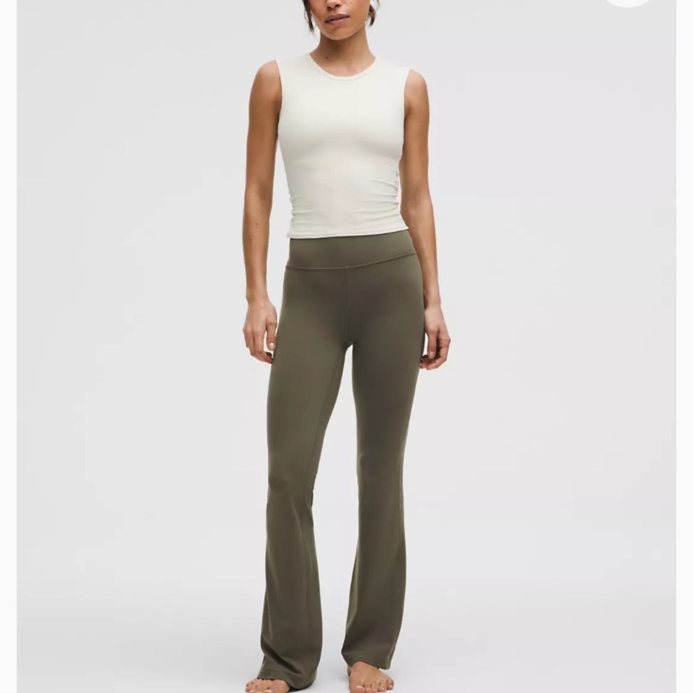 Lululemon Groove Flare Leggings Army Green